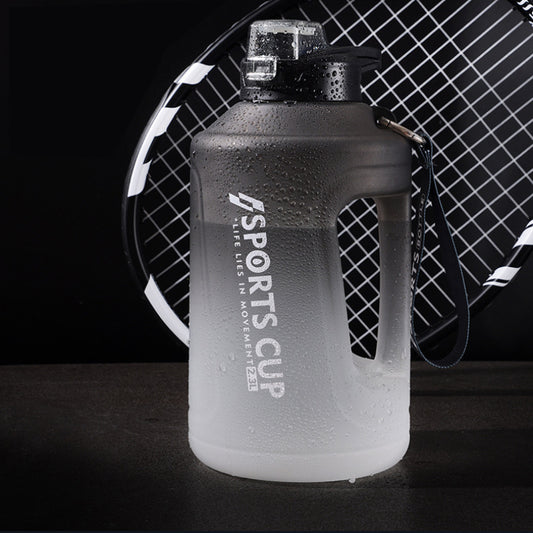 3.78L Gradient Water Bottle with Straw Hold Your Phone Motivational Time Marker Large Wide Mouth Drinking