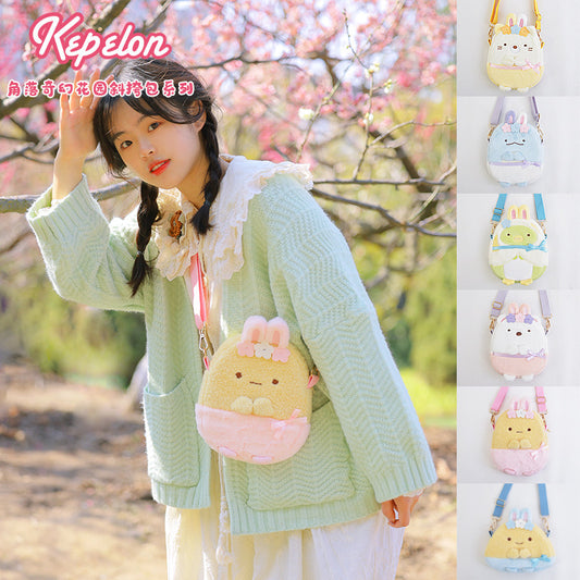 Sumikko Gurashi Fantasy Garden Plush Shoulder Bag Cartoon Sling Bag Girls Birthday Christmas Gift