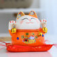 Lucky Cat Maneki Neko Ceramic Savings Bank Fortune Cat Home Decoration Statues Small Ornaments Creative Piggy Bank
