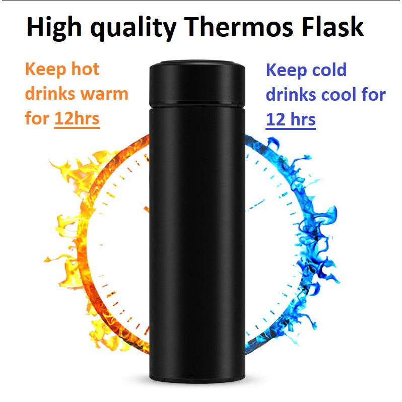 Vacuum Thermal Flask Water Bottle Thermos Temperature Tumbler Stainless Steel Cup Digital Display