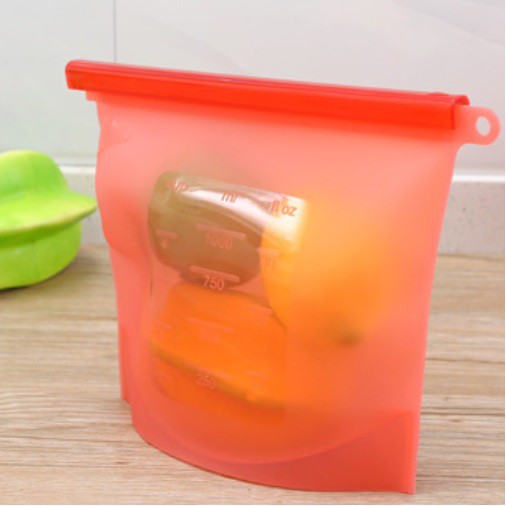 Vacuum Silicone Storage Bag Sealed Food Fruits Container Resealable And Environmentally Friendly With Airtight Seal