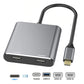 4in1 Type-C to Dual HDMI USB3.0 PD Fast Charging Dual Screen Extend Display USBC Hub Docking Station Converter