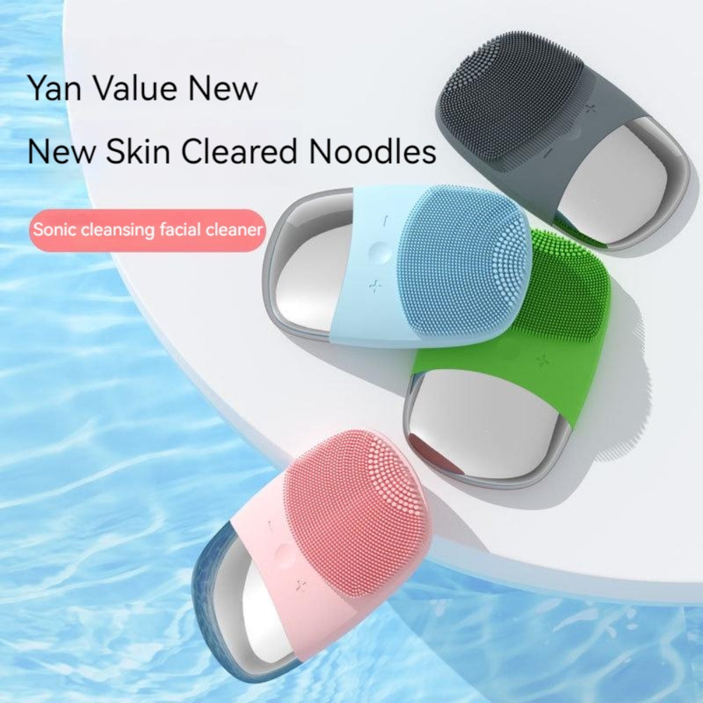 New Style Rechargeable Silicone Facial Cleanser Electric Waterproof Ultrasonic Face Washer Pore Cleaner