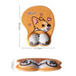 Ergonomic Gel Mouse Pad with Wrist Rest Support Pad Gaming Mouse Pad with Milk Cloth Cute Corgi Dog Soft Comfortable Pad