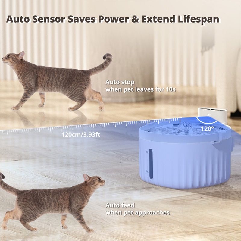 Wireless Pets Cat Water Fountain Auto Feeder Cat Supplies Puppy Water Bowl Intelligent Wireless Automatic Circulation