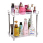 Transparent Two-Layer Cosmetic Storage Rack Large-Capacity Wash Table Bathroom Waterproof Desktop Box ins Style Bedroom