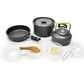 Camping and Hiking Cooking Set Nonstick Aluminum Portable Outdoor Tableware Kettle Pot Frying Pan Cookware