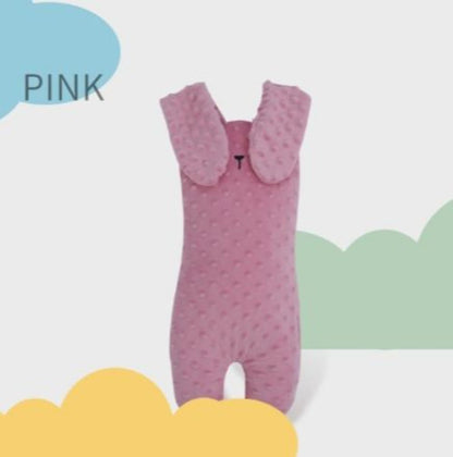 Sunveno Baby Soothing Pillow Baby Rabbit Peas Pillow Cushion Sleep Aid Pillow Newborn Crib Bumper Gentle Soft Guard