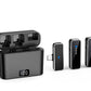 Wireless Lavalier Microphone Compact Portable Lapel Mic With Dual-Channel Recording LCD for iPhone Android Laptop Live