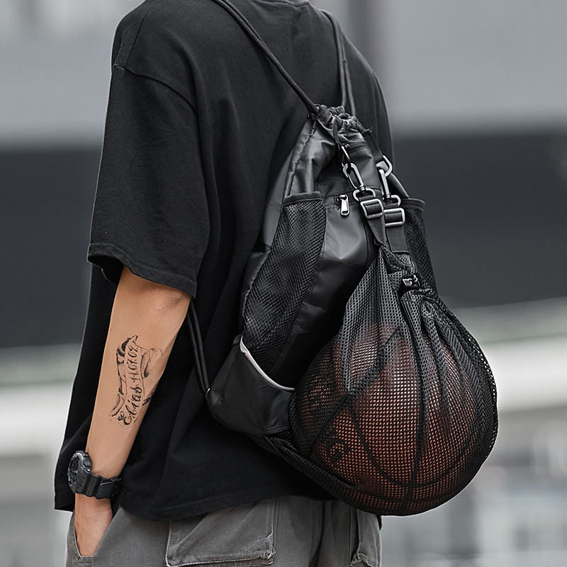 Basketball Backpack Ball Sports Shoulder Bag Football Soccer Volleyball Drawstring Pocket Outdoor Portable Bag