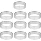 10 Pack Stainless Steel Tart Ring, Heat-Resistant Perforated Cake Mousse Ring, Round Ring Baking Doughnut Tools, 8cm