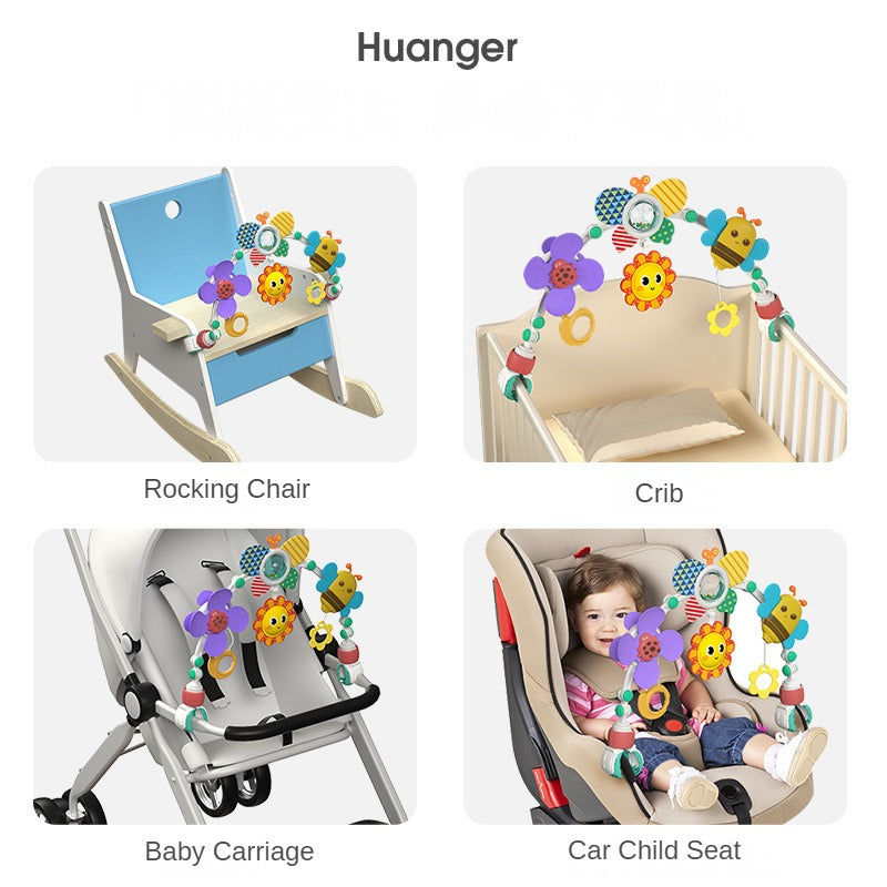 Baby Bed Bell Baby Toy Stroller Arch Musical Rattle Adjustable Clip Crib Mobile Hanging Bed