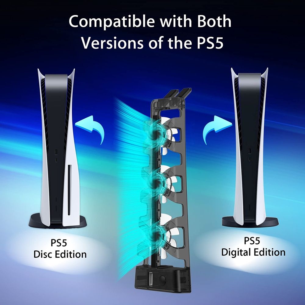 PS5 Cooling Fan For PS5 Console Cooler Fans with LED Indicator for Sony Play Station 5 Console Cooling Cooler LED Gaming