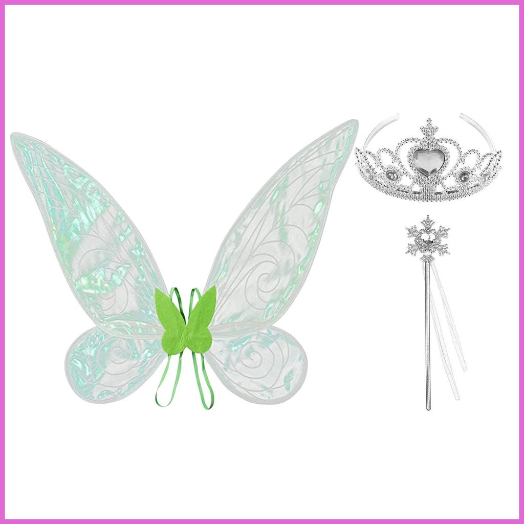 Fairy Wings Cosplay Large Large Butterfly Wings With Crown Girls Women Adults Fairy Wings Crown Wand Set