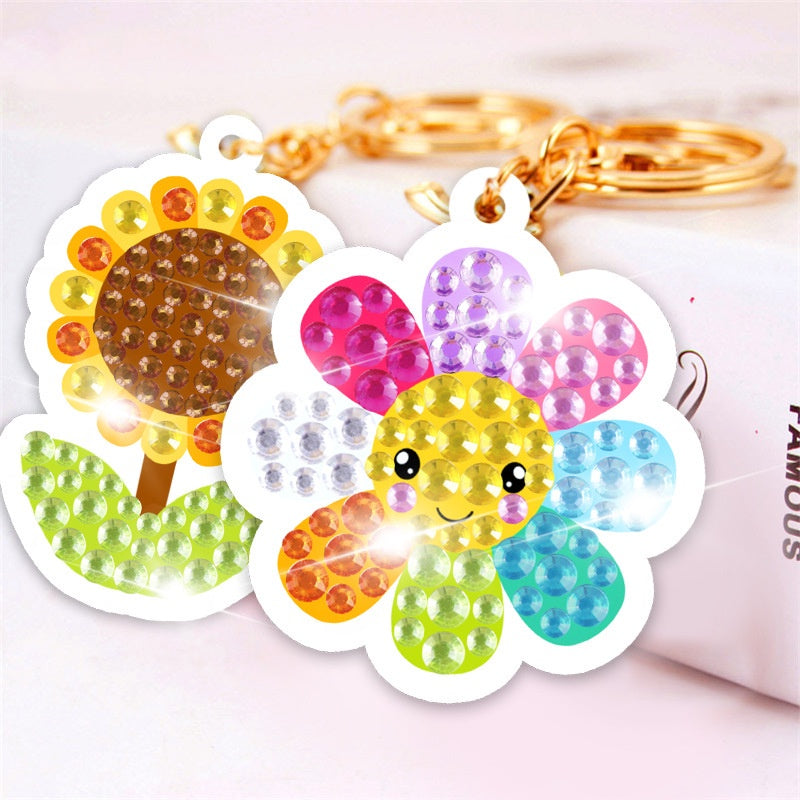 Children's DIY Diamond Painting Hand Made Key Chain Children's Educational Toys Arts And Crafts Diamond Mosaic Kids Gift