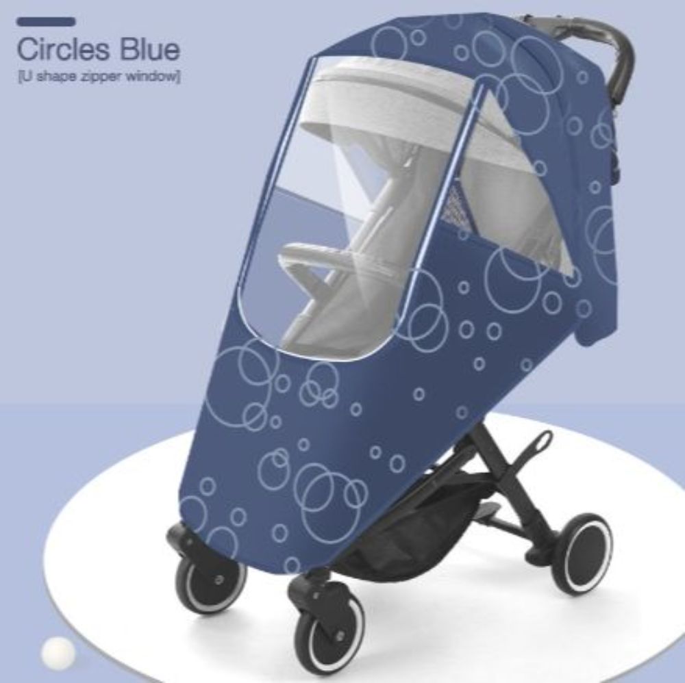 Colorful Baby Loved Stroller Rain Cover Universal Stroller Weather Shield Waterproof Windproof Dustproof Protection