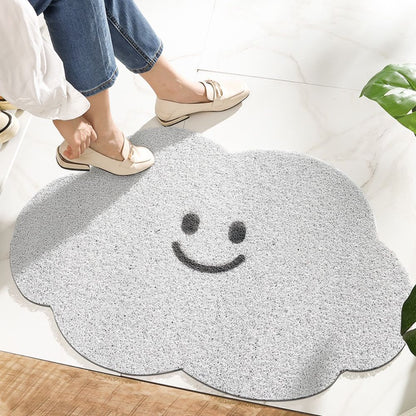 Cartoon Clouds Dust Removal Household Silk Ring Floor Mats Entrance Door Mud Scraping Anti-Slip Carpet PVC Foot House