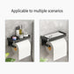 Toilet Paper Holder with Shelf, Aluminum Tissue Roll Holder with Mobile Phone Storage Shelf for Modern Bathroom