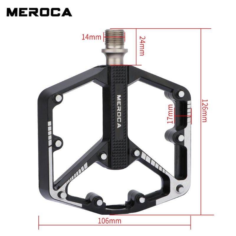 MEROCA Bicycle Sealed Pedal Mountain Road Bike Cycling Alloy MTB Pedals Ultralight Aluminum Alloy Anti-Skid