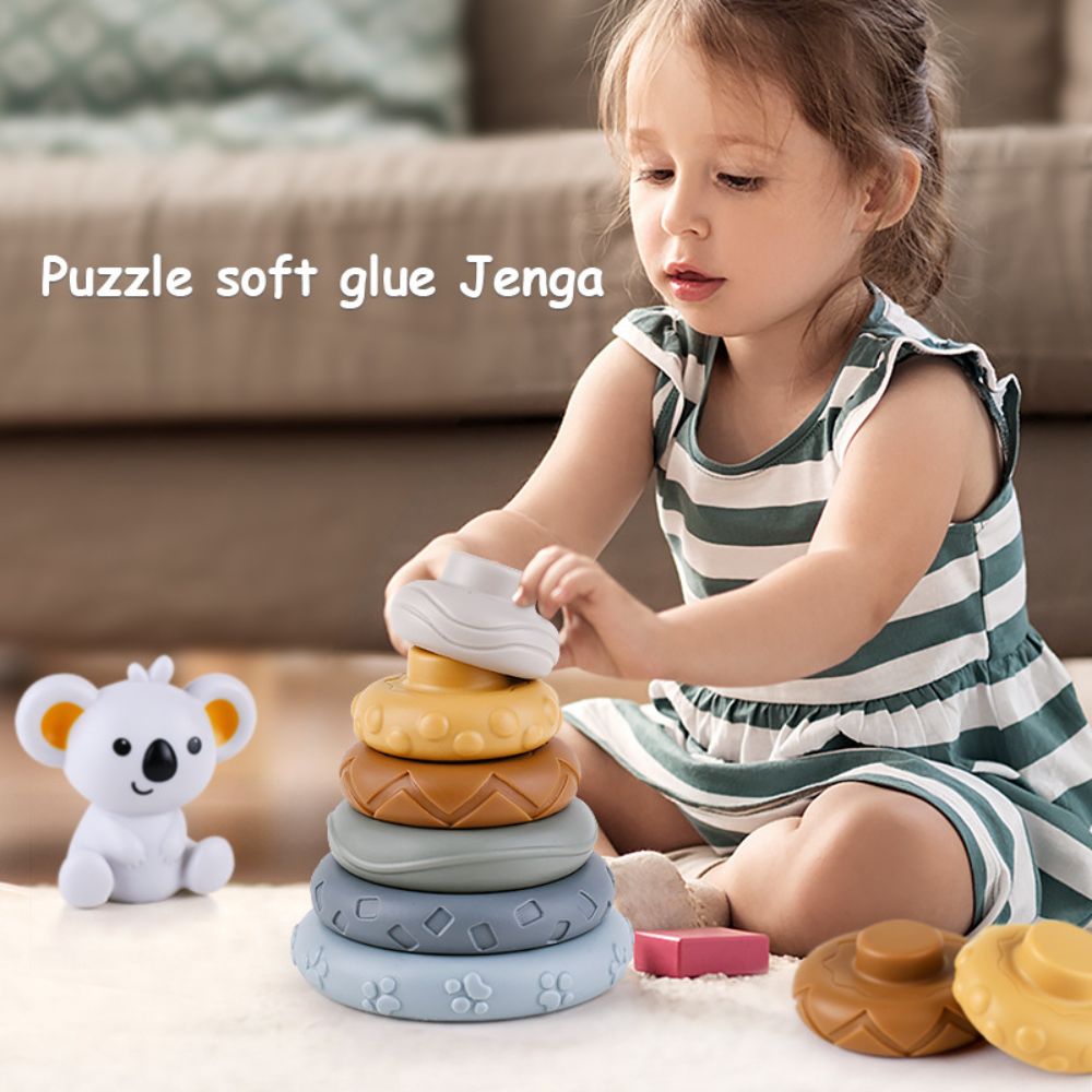 Baby Soft Toy Stacking Plugging Toy Tummy Time Building Block Preschool Activity Interactive Stacking Toy Ideal Gift