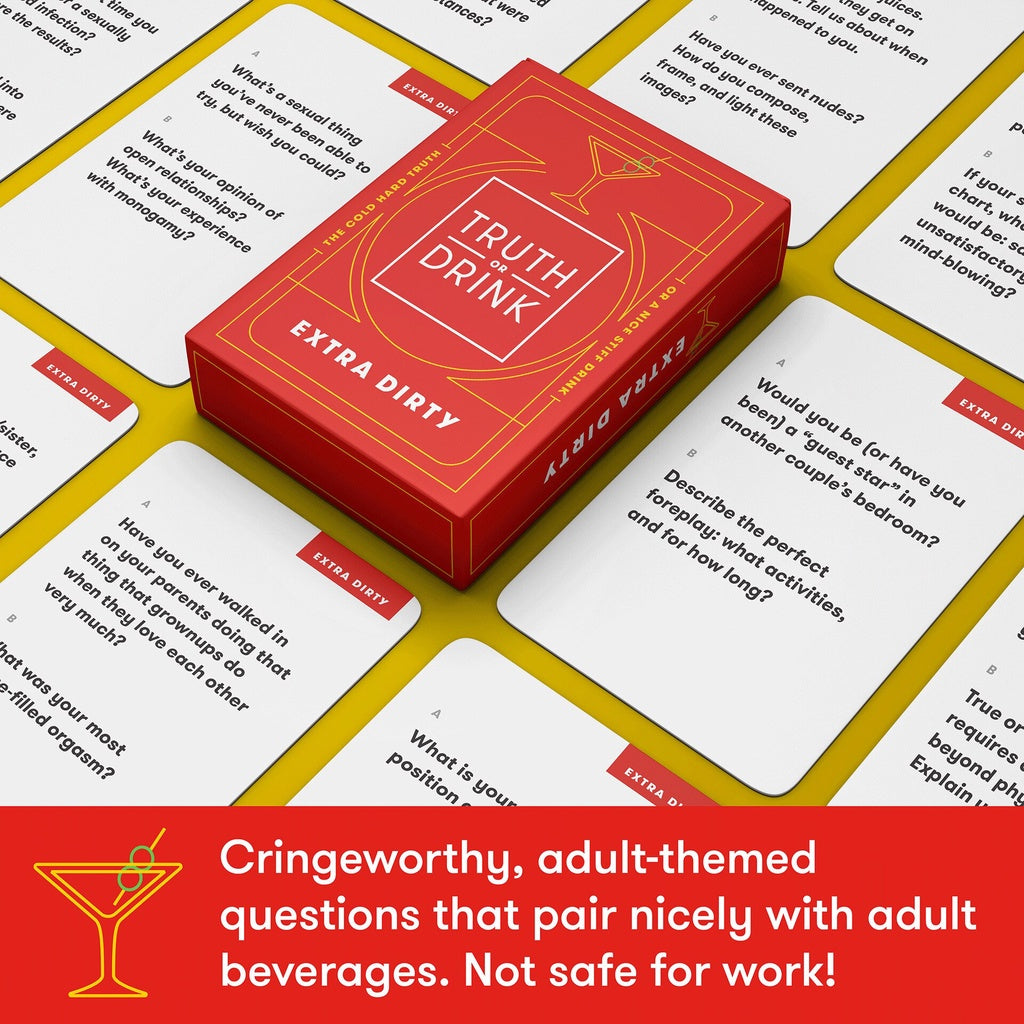 Truth or Drink - Fun Drinking Card Game Party Game Adult Birthday Drinks Strategy Party Camping Board Game