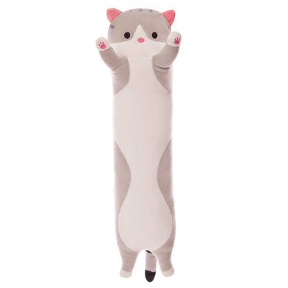 Long cat bolster plushie cushion pillow cute stuffed soft toy plush doll cat children birthday gift