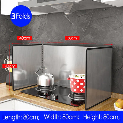 Kitchen oil baffle cover stove gas stove stainless steel Baffle for cooking windbreaks Oil Splash proof Shield