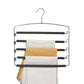 Pants Hanger 5 Layers Stainless Steel Non-Slip Foam Swing Arm Space Saving Clothes Slack Hangers Storage Organizer