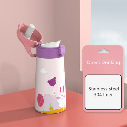 500ml High Quality Kids Thermal Flask Double Stainless Reusable Steel Cartoon Thermal Water Bottle Children Cute Tumbler