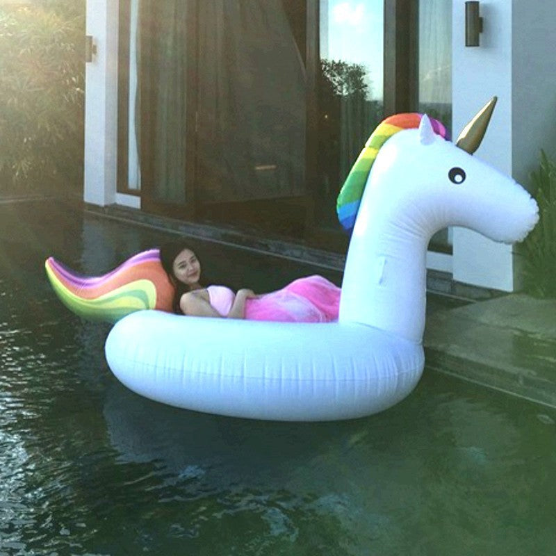 Large floatie beach unicorn inflatable float swimming pool party floats