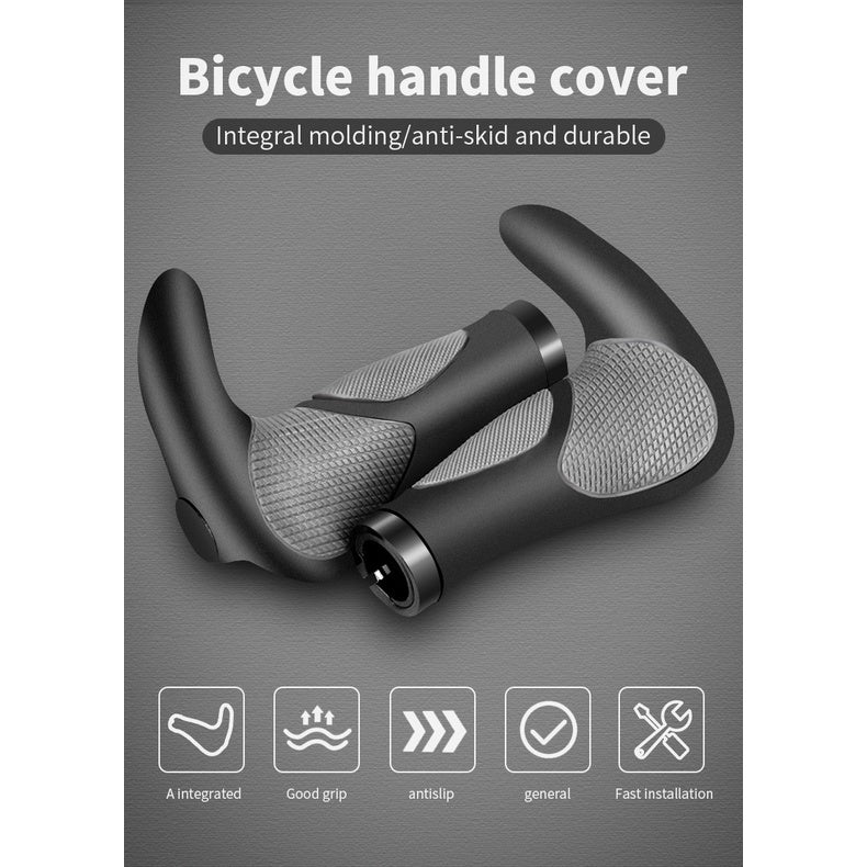 Copy of Pair of Comfortable Soft Palm Print Bicycle Handle Grip Ergonomic Bike Handlebar Cycling Durable Anti-slip Rubber Grip