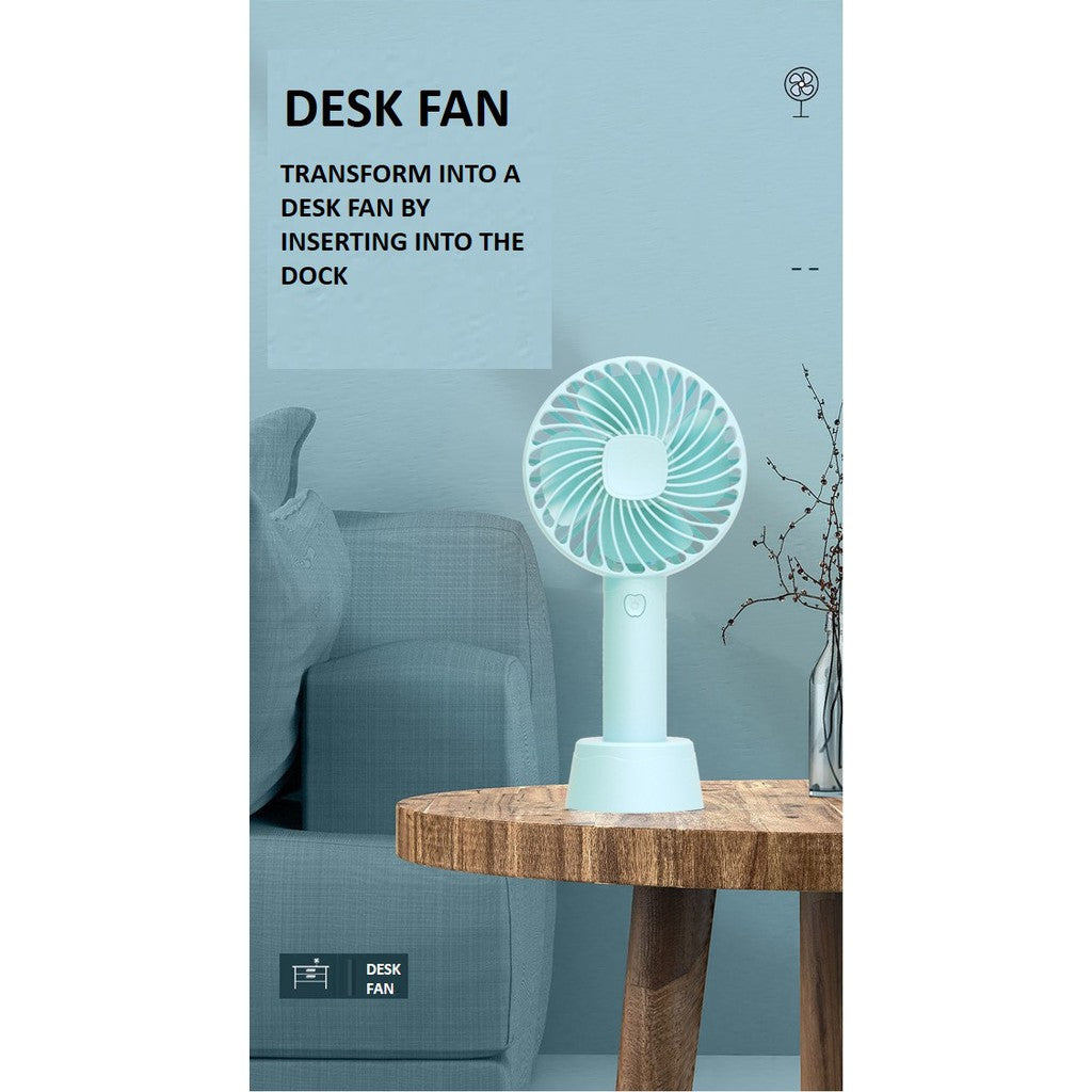 Handheld Portable Fan USB Rechargeable Desk Fan For Outdoor And Indoor Easy Convenient Portable Lightweight Design