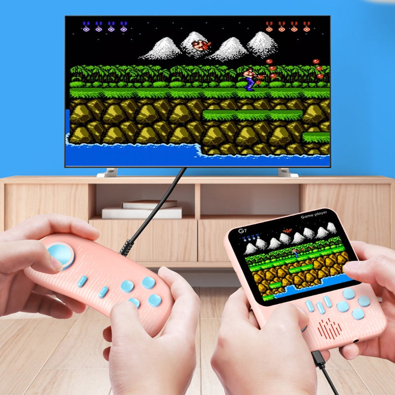 Handheld Game Console Built-in 666 Retro Video Games Classic Mini Gaming Console LCD Screen Gift for Kids 2-Player Mode