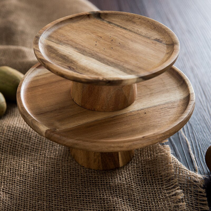 Cake Creative Food Dessert Eco Fruit Home Stand Natural Wood Photography Plate Serving Tray Japanese Style Wooden Tray