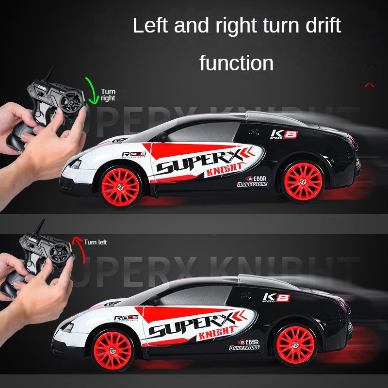 4WD RC Drift Car Toy Remote Control Car 2.4GHz 15km/h High Speed LED Light Race Car Off Road RC Drift 1/24 Vehicle Toy