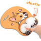 Ergonomic Gel Mouse Pad with Wrist Rest Support Pad Gaming Mouse Pad with Milk Cloth Cute Corgi Dog Soft Comfortable Pad