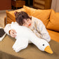 Super Soft Big White Goose Lying Down Pillow Plush Toy Duck Cute Big Goose Doll Pillow Bed Big Goose Stuffed Toys 90CM