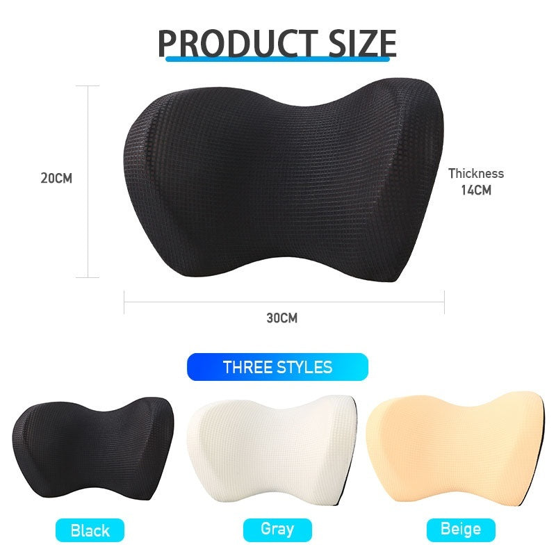 Car Headrest Seat Head Neck Rest Massage Memory Foam Cushion Office Chair Neck Pillow Support Protection Double Sided