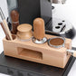Wooden Coffee Tamper Holder Support Base Espresso Tamper Stand Wood And Natural Material Beautiful Multi Functional Slot
