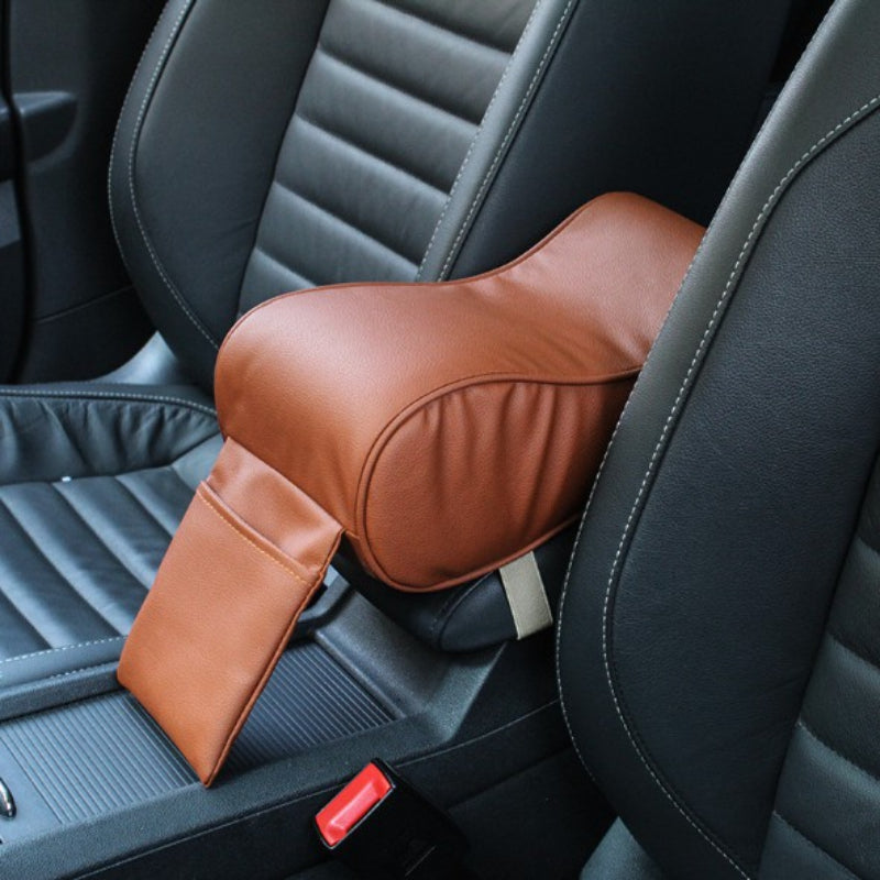 Car Arm Rest Extend Faux Leather Memory Cushion Foam Car Armrest Center Console Hand Pillow Pad Arm Rest Seat Box Pad