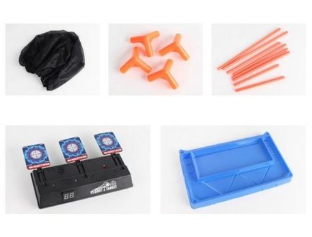 Kids Children Auto-Reset Electronic Shooting Scoring Target Toy with Dart Storage Basket for Soft Bullets Shooting Games