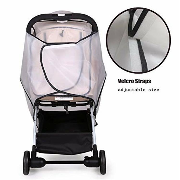 Baby Stroller Windproof Rain Cover All-Round Protection Large Observation Window Travel Essential Rain Cover