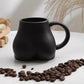 Creative Plump Cup With Sesame Glaze Ceramic Coffee Cup, Fun And Personalized Butt Mug, Niche Design, Korean Minimalist