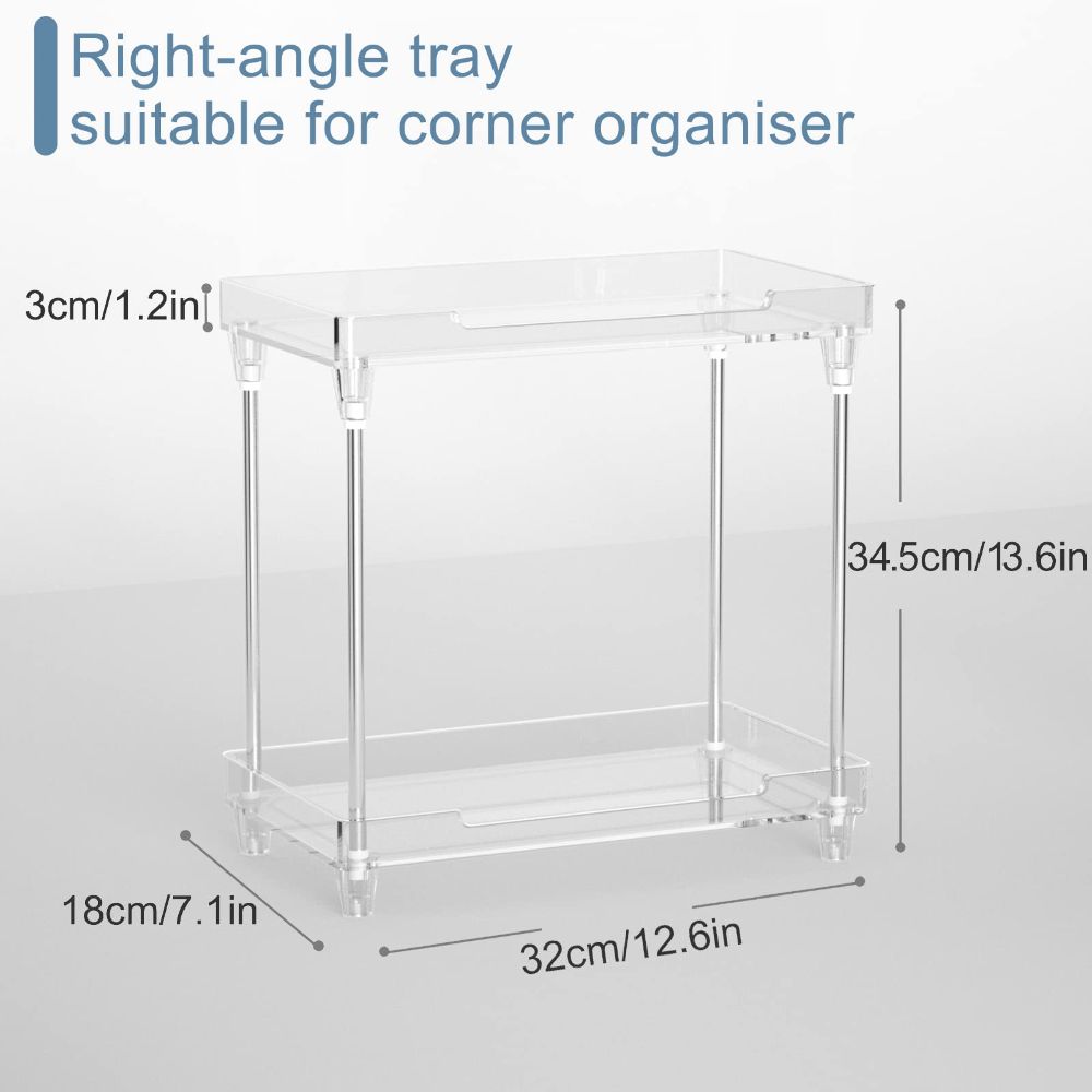 Transparent Two-Layer Cosmetic Storage Rack Large-Capacity Wash Table Bathroom Waterproof Desktop Box ins Style Bedroom