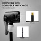 Bicycle Floor Pump 160PSI Bike Air Pump with Gauge Presta & Schrader Valves Tire Tube Inflator with Multifunction Ball