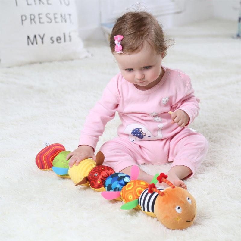 Infant Baby Musical Stuffed Animal Activity Soft Toys with Multi-Sensory Crinkle, Rattle and Textures, for Tummy Time