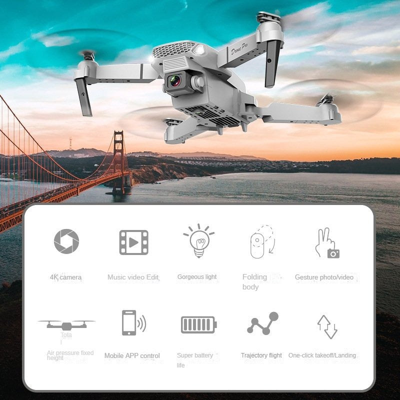 E88 Pro Drone 4K HD Dual Camera Positioning 1080P WiFi FPV Nova 2022 Height Keep Professional RC Quadcopter