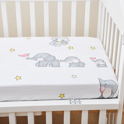 100% Cotton Baby Cot Fitted Sheet Bedsheet Comfortable Soft Mattress Cover Breathable Crib Bed For Infant And Toddler