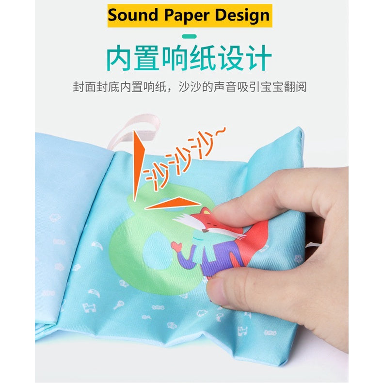 Children Chinese Pinyin Cloth Book Crinkle Sound Kids Storybook Educational Baby Crinkly