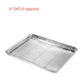 Premium Stainless Steel Oven Baking Tray Removable Cooling Rack Set Plate BBQ Tray Pan Dish Grill Mesh Kitchen Tool